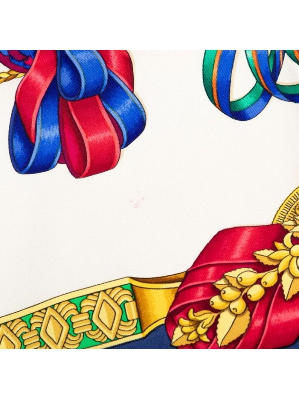 Hermes Carre 90 Les Rubans du Cheval Horse Ribbon Scarf Navy Multicolor Silk - Picture 6 of 8